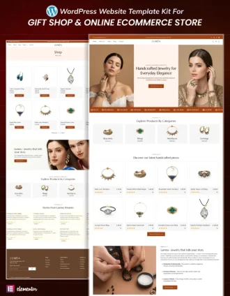 Handmade Jewelry eCommerce Store Website Cover