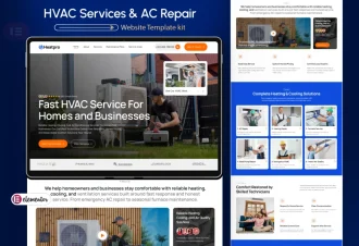 HeatPro - HVAC Services & AC Repair Company Elementor Template Kit Thumbnail