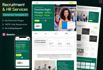 Hirelix – Recruitment & HR Services Elementor Template Kit