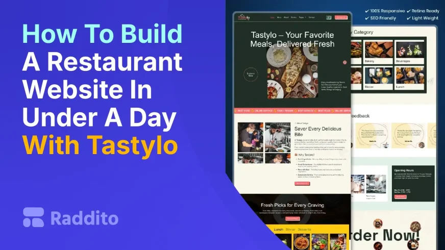 How To Build A Restaurant Website In Under A Day With Tastylo