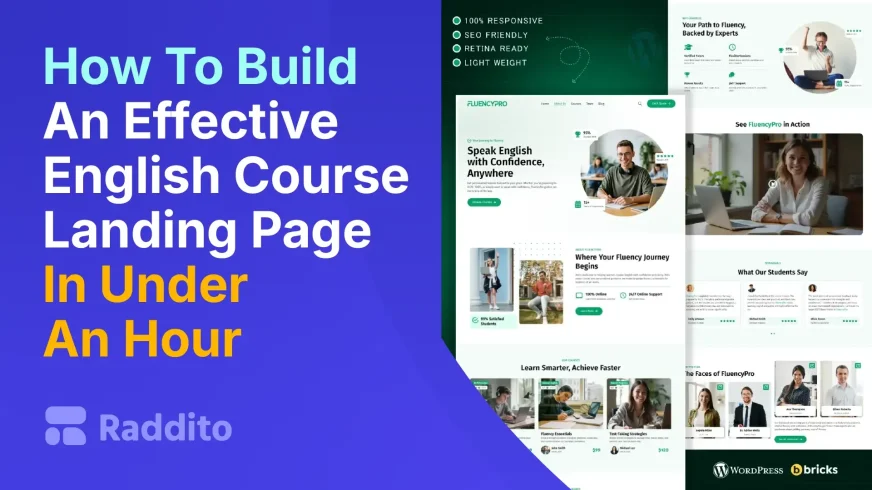 How To Build An Effective English Course Landing Page In Under An Hour