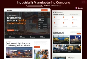 Indux Industrial & Manufacturing Elementor Template Kit preview