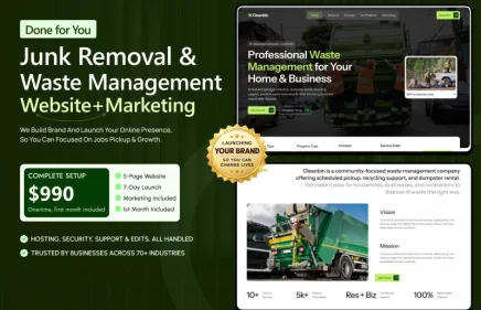 Junk Removal & Waste Management Website + Marketing Service Thumbnail