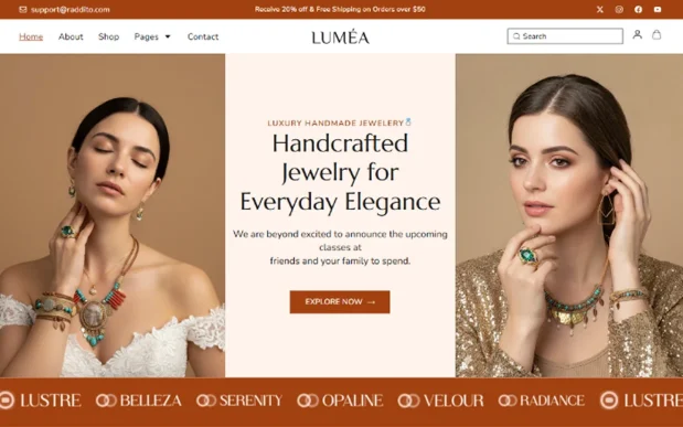 Lumea_gallery (3) Handmade Products E-commerce Elementor WordPress Website Template Kit