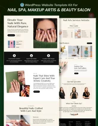 Nail, Spa, Makeup Artis & Beauty Salon Website Cover