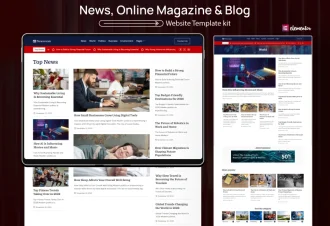 Newsroom - News, Online Magazine & Blog Website Elementor Template Kit Thumbnail