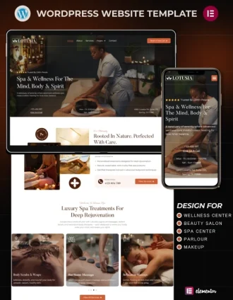 Parlour, Spa Massage, Makeup, Skincare, Gym, & Wellness Center Website Cover