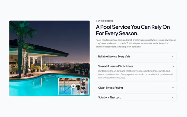 Poolix (2) Pool Cleaning & Maintenance WordPress Full Website Template Kit
