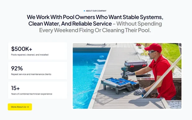 Poolix (3) Pool Cleaning & Maintenance WordPress Full Website Template Kit