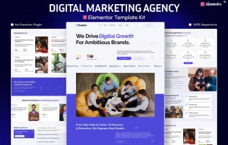 Raddix - Digital Marketing Agency Website Template Kit Thumbnail