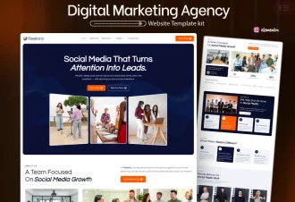 Reelora - Digital Marketing Agency & SEO Elementor Template Kit Thumbnail