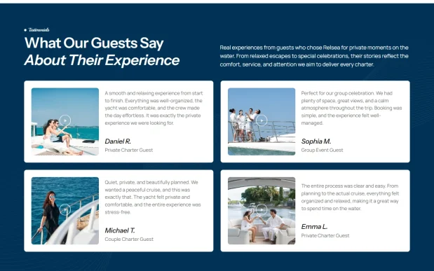 Relsea (3) Yacht Club & Luxury Boat Rental WordPress Full Website Template Kit