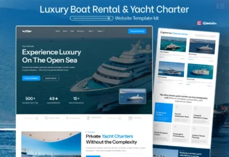 Relsea – Yacht Charter, Luxury Boat Rental Elementor Template Kit Thumbnail