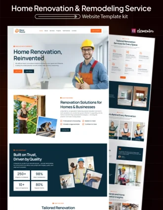 Revohome-Home Renovation & Remodeling Service Business Website Cover