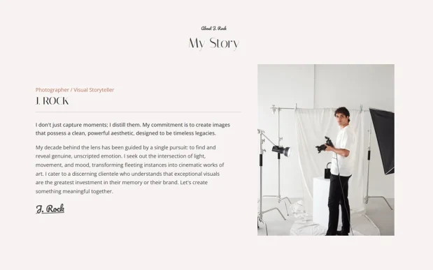 Rock (2) Photography WordPress Landing Page Template