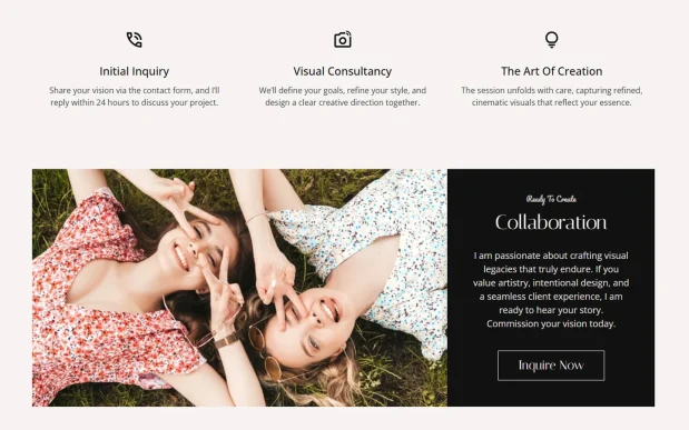 Rock (3) Photography WordPress Landing Page Template