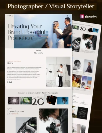 Rock Photography WordPress Elementor Pro Landing Page Cover