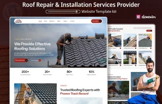 Rooftix – Roofing Contractor, Roof Repair & Installation WordPress Elementor Template Kit Thumbnail