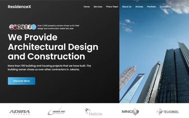 ResidenceX 1 Modern Real Estate WordPress Landing Page Template