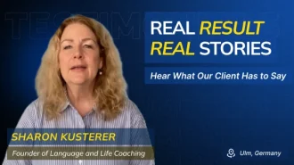 Client Testimonial Thumbnail - Sharon Kusterer - Language & Life Coaching​