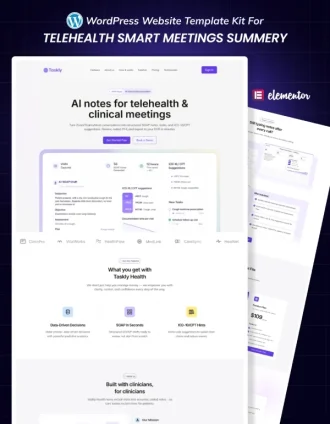 Smart Meeting Recorder & Productivity App Website Design Cover