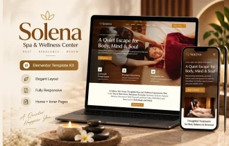 Solena Spa & Wellness Center WordPress Elementor Template Kit preview
