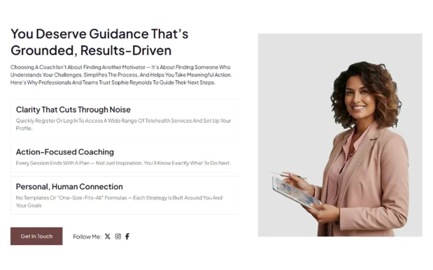 Sophie (1) Life Coach and Mentor WordPress Landing Page Template