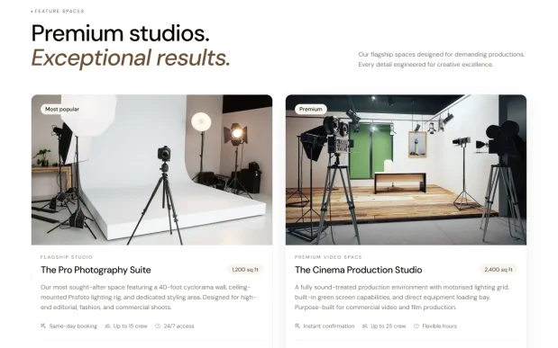 Stuvia (3) Creative Studio Rental Elementor WordPress Full Website Template Kit