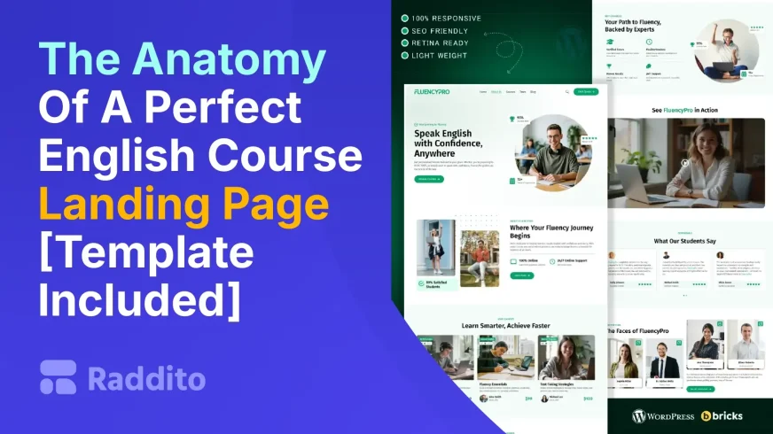 The Anatomy Of A Perfect English Course Landing Page [Template Included]