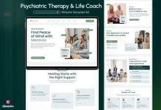Mentivia – Mental Health, Counseling, Therapy Coach Template Kit Thumbnail