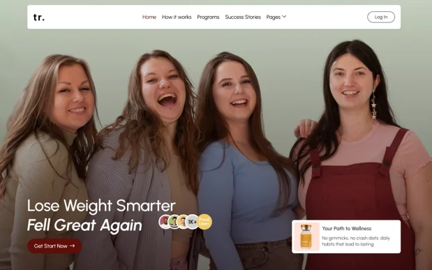 TrimTech (2) Weight Loss WordPress Full Website Template Kit