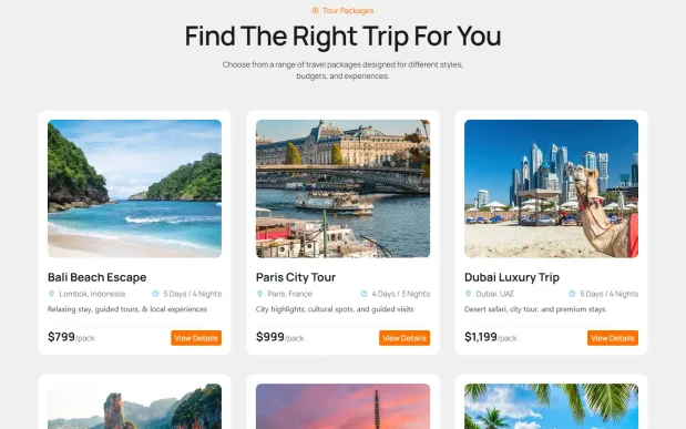 Trivana (3) Travel Agency & Tour Booking Elementor WordPress Full Website Template Kit