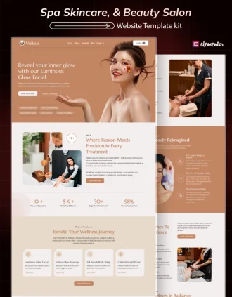 Luxury Spa WordPress Elementor Pro Template Kit Cover