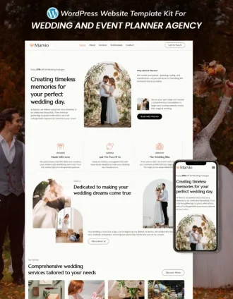 Wedding and Event Planner Agency Website Cover