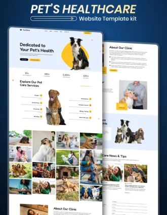 pet's-healthcare-WordPress-HTML & CSS Web design thumbnail