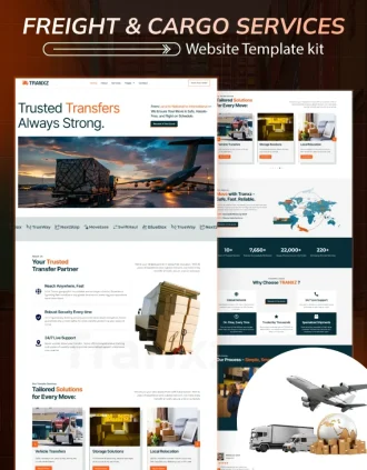 Cargo and freight WordPress website template